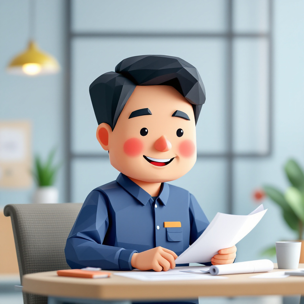 ビル管理技術者のキャラクターイラスト