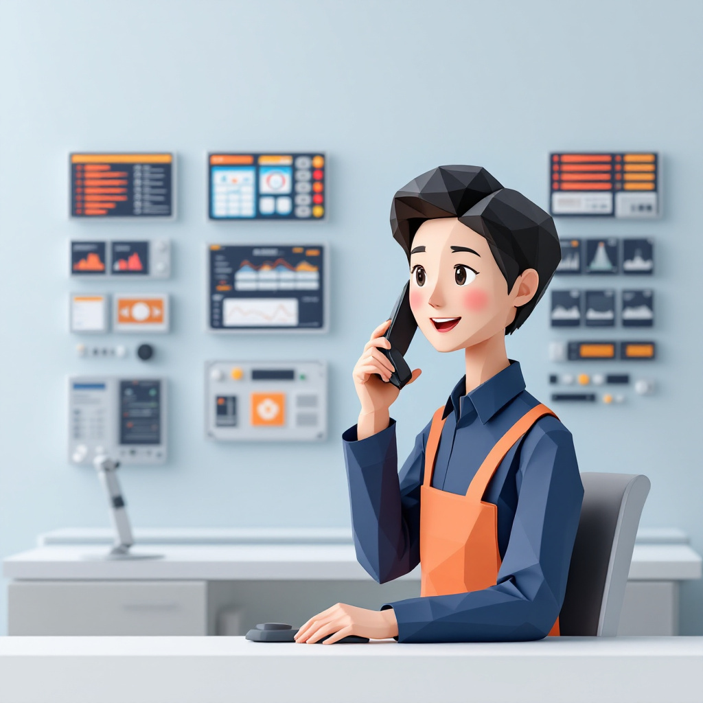 防災センター要員のキャラクターイラスト