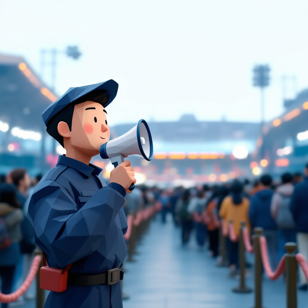 イベント警備員のキャラクターイラスト