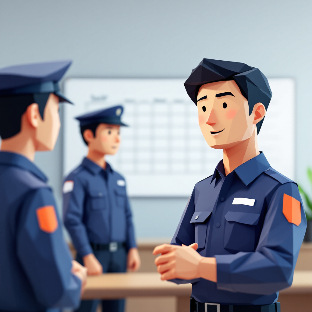 警備隊長・現場責任者のキャラクターイラスト
